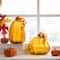 Glitzhome&#xAE; Amber Crackle Glass Pumpkin Set